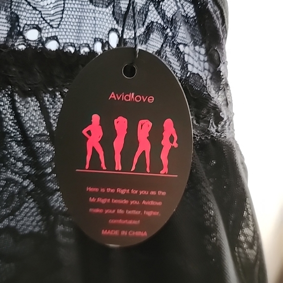 NWT One Piece Lace Lingerie Teddy Babydoll Bodycon Sexy Costumes Black Sheer 18W - Picture 4 of 9